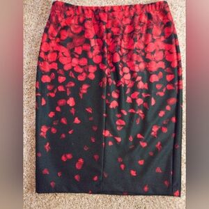 🦩ALYX Large Pullon Stretchy Black And Red Pencil Skirt ~ Like new
